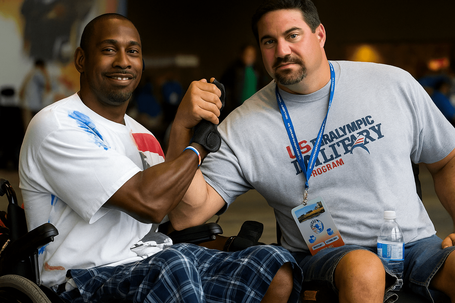 military friends in wheelchairs